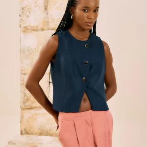 Colete Cropped Alfaiataria