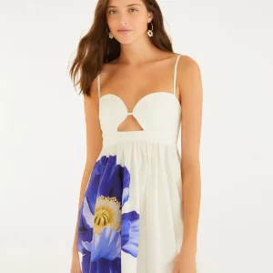 Vestido Curto Pesponto Estampado Lola