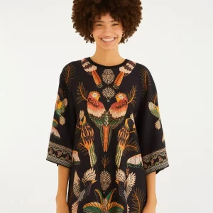 Vestido T-Shirt Big Estampado Recanto Dos Pássaros