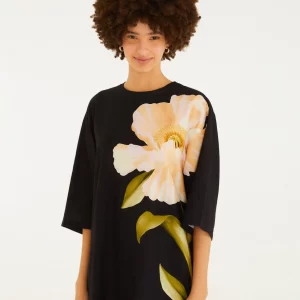 Vestido T-Shirt Big Estampado Papoula