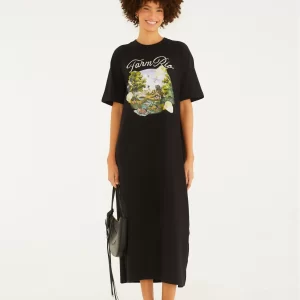 Vestido Midi Estampado Portal Paisagem Do Campo