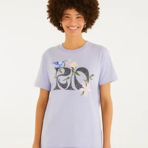 T-Shirt Fit Rio Calçadão Flores Azul Sai
