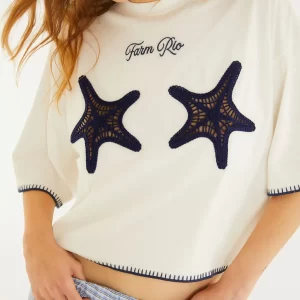 T-Shirt Estrela Do Mar Farm Rio Off White
