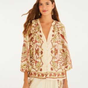 Bata Estampada Jardim Louise