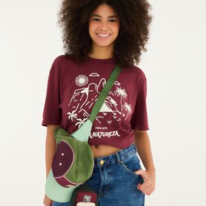 T-Shirt Ipanema Silk Na Natureza Bordô Vermelho