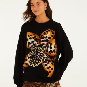 Pull Tricot Orquidea Onça