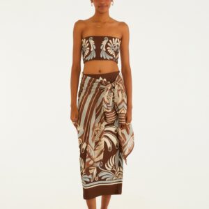 Saia Midi Reta Coletanea Tropical