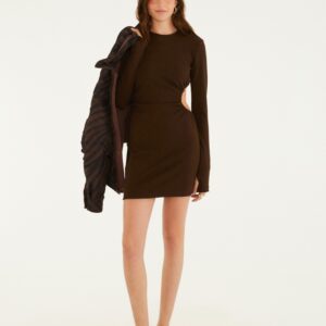 Vestido Curto Drapeado Preto