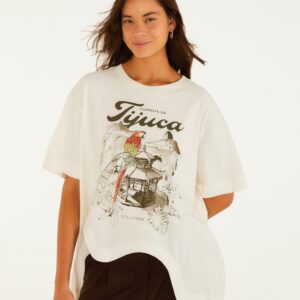 Tshirt Recortes Vista Chinesa Bege Concha