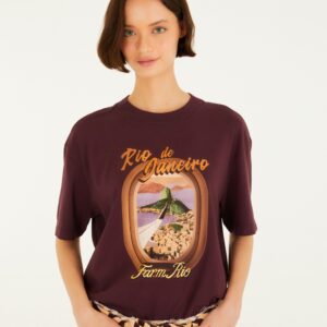 Tshirt Media Bem Vinda Ao Rio Vinho Merlot