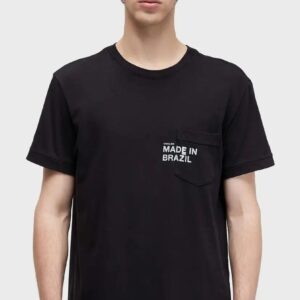 T-shirt Pocket Made In Brazil Preta