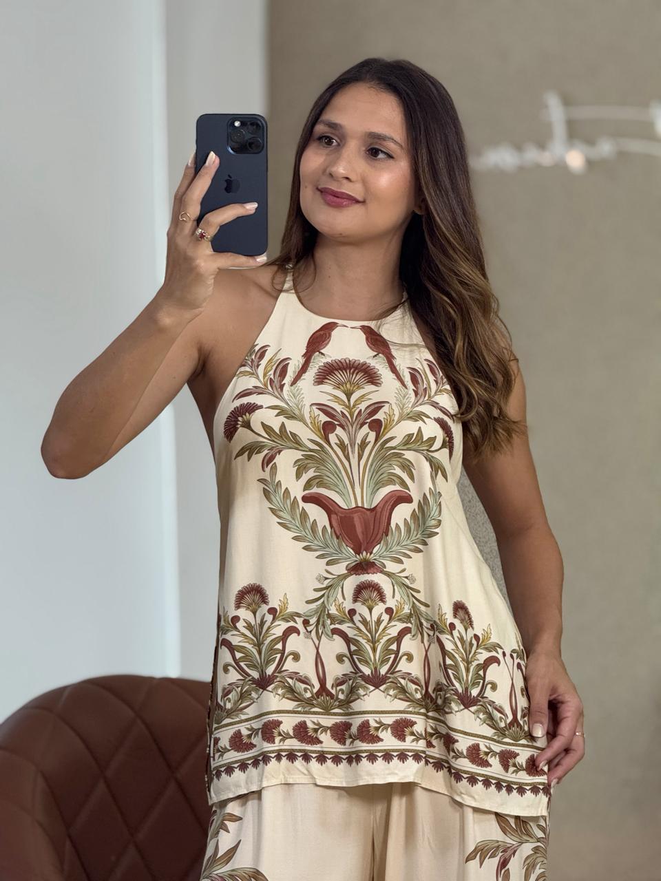 Regata Estampada Jardim Louise - Imagem 3