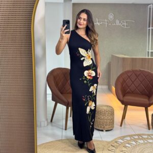 Vestido Ombro Só Selva De Flor