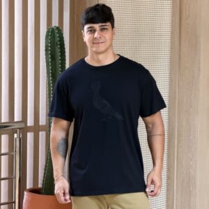 camiseta slim estampada pica pau waves