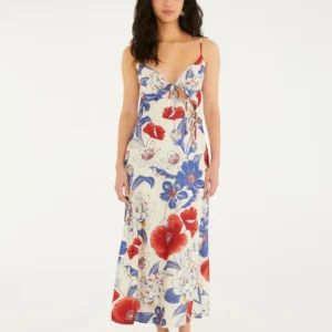 Vestido Enviesado Estampado Floral Vera