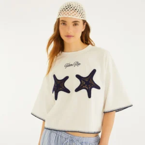 T-Shirt Estrela Do Mar Farm Rio Off White