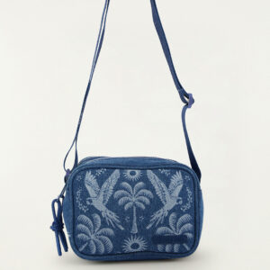 bolsa chamego jeans lenço tropical