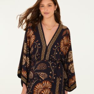 Vestido Curto Estampado Sonho De Concha