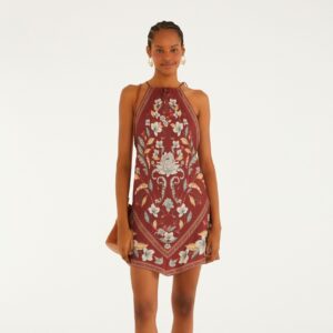 Vestido Curto Estampado Retrópico