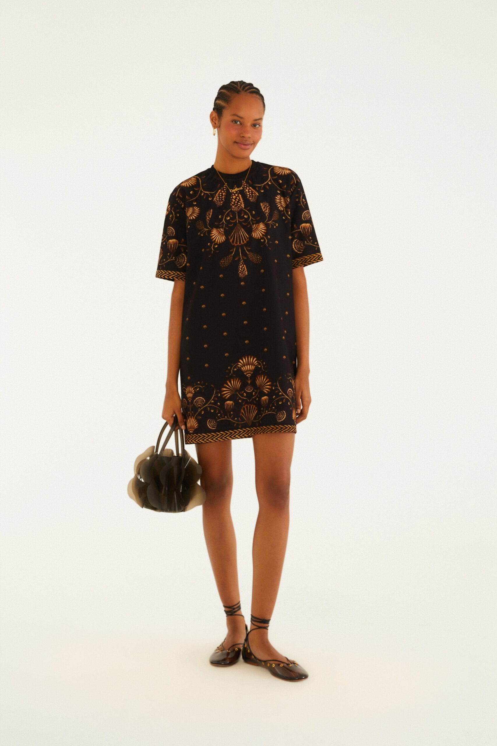 Vestido T-Shirt Básico Estampado Sonho De Concha