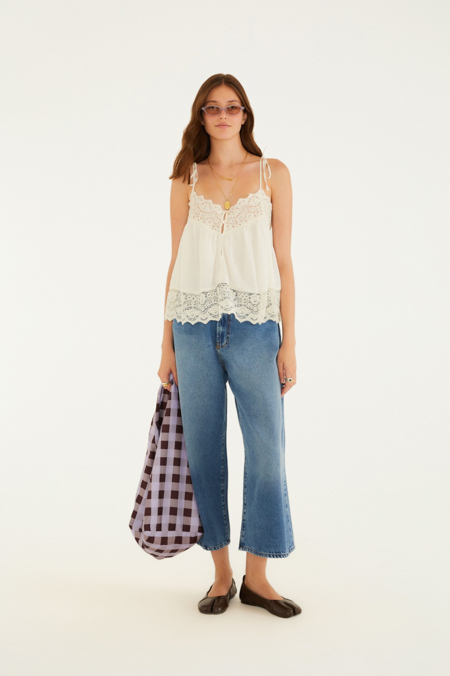 Calça Pantacourt Jeans