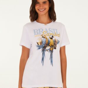 T-Shirt Fit Brasil Samba Off White