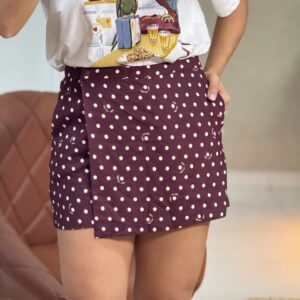 Short Saia Estampado Petit Poá