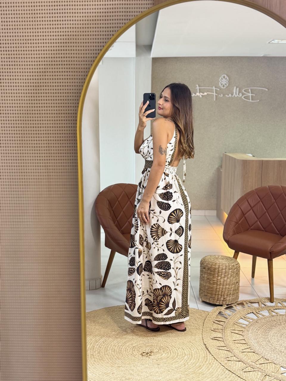 Vestido Cropped Estampado Sonho De Concha - Imagem 4