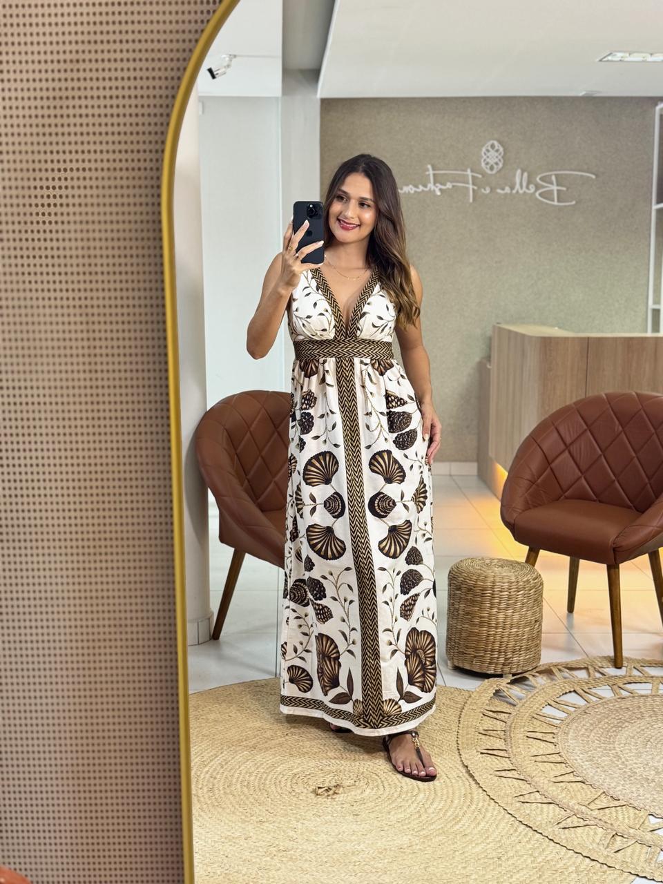 Vestido Cropped Estampado Sonho De Concha - Imagem 3
