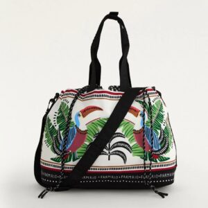 Bolsa carioca tucanos com folhagens off