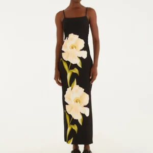 Vestido Midi Estampado Papoula