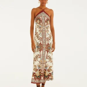 Vestido Cropped Estampado Jardim Majestoso