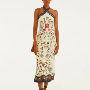 Vestido Midi Estampado Sonho De Morango