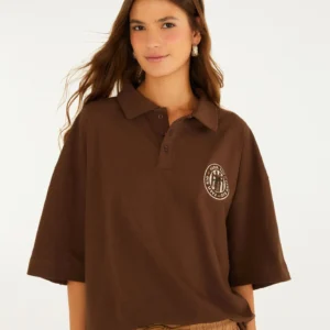 T-Shirt Polo Oversize Bordada