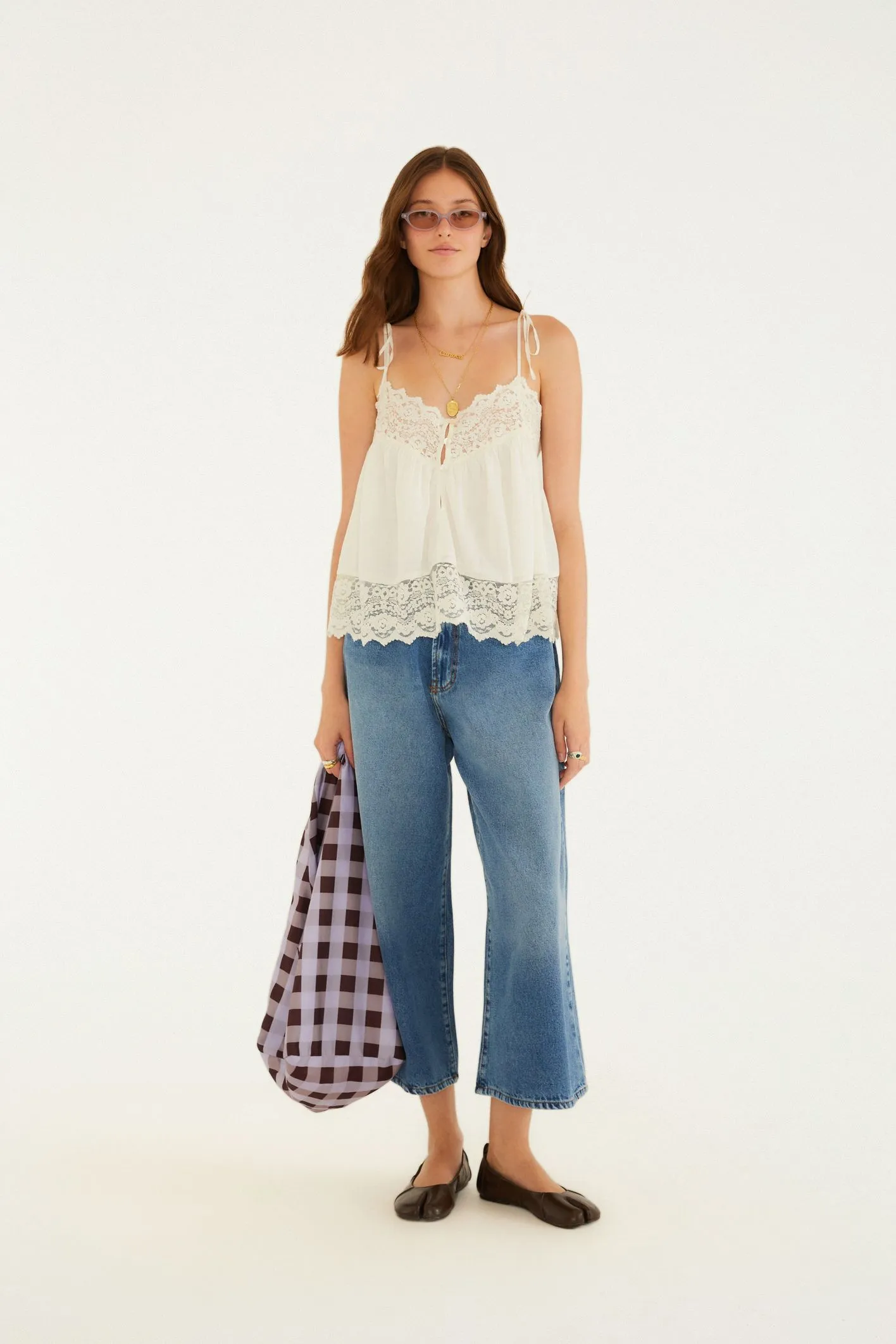 Calça Pantacourt Jeans