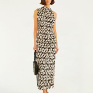 Vestido Midi Estampado Tuca Xadrez