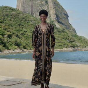 Vestido Longo Estampado Sonho De Concha