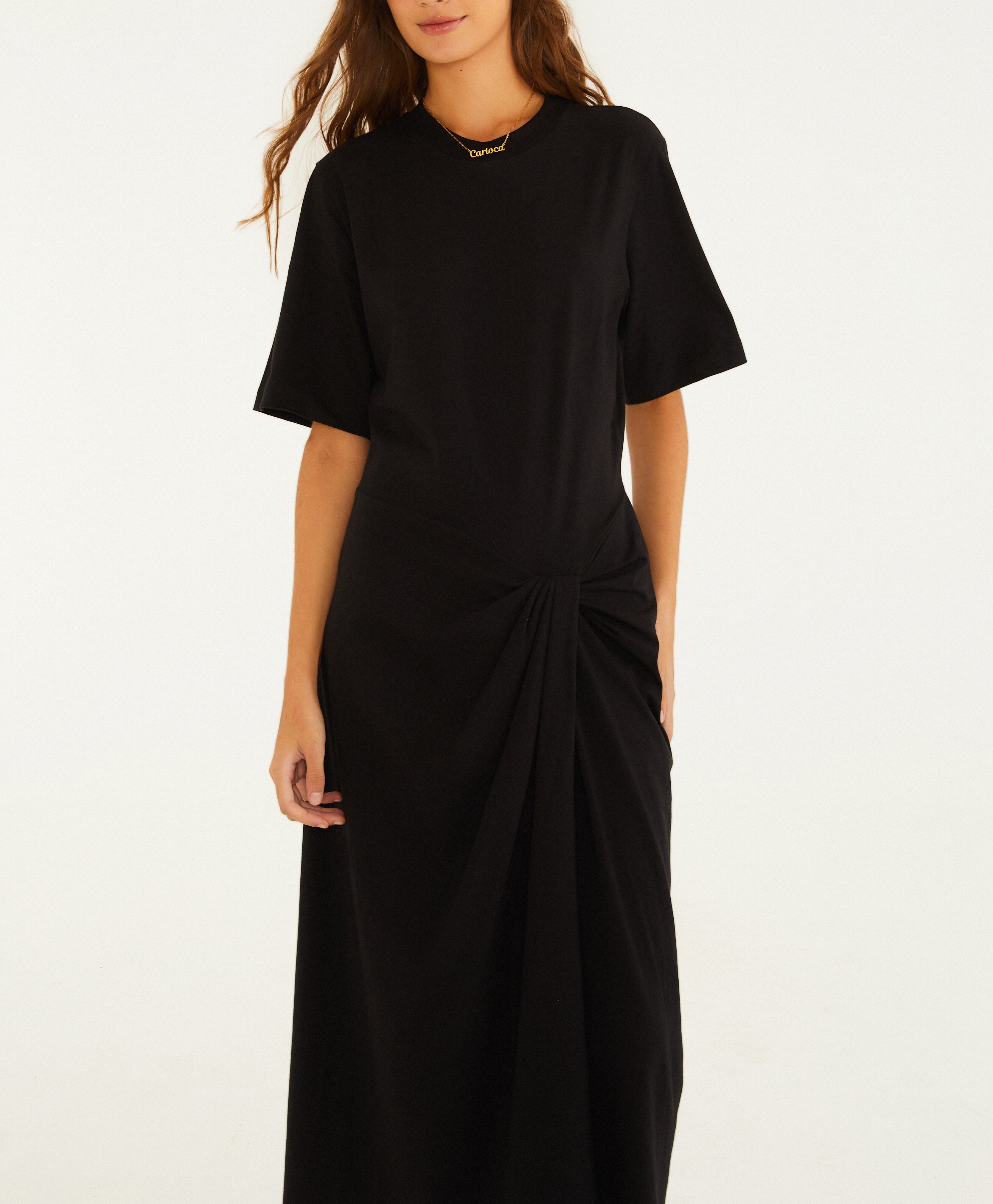 Vestido Cropped Pareô Preto