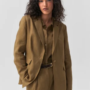 Blazer Linho Alfaiatado Verde Oliva