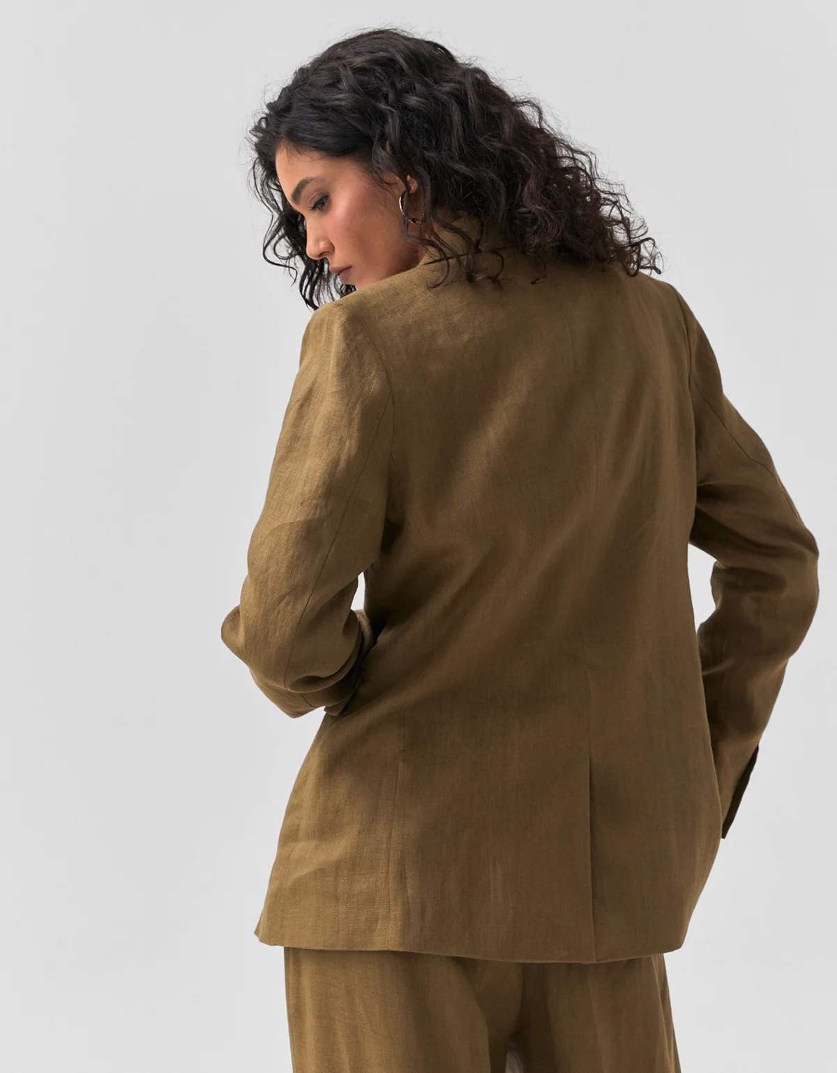 Blazer Linho Alfaiatado Verde Oliva - Imagem 3