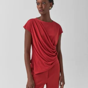Blusa Malha Barra Assimétrica