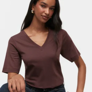 T-Shirt Algodão Pima Decote V