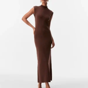 Vestido Tricot Gola Alta