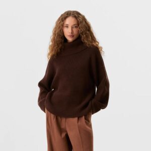 Blusa Tricot Gola Alta