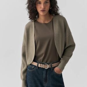 Casaco Tricot Curto Mescla