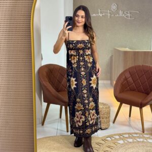 Vestido Cropped Estampado Jardim Majestoso