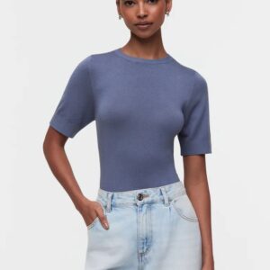 Blusa Tricot Básico Manga Curta