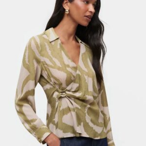 Blusa Ampla Textura Uva Verde