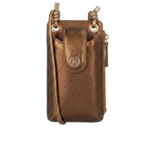 BOLSA PEQUENA PORTA-CELULAR EM COURO COM ALÇA DE NÓ