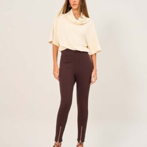 Calça Feminina Com Zíper Na Barra